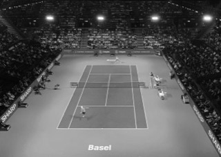 ATP 500 Swiss Indoors Basel with SLAM.SYSTEM:  on center court HighEnd 8k LED-Perimter System, 4x LED Fescia Board, 2x Scoreboard  |  on court 1: LED-Perimter